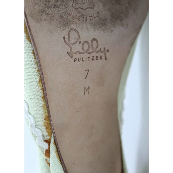 Lilly Pulitzer Casual Linen Ric Rac Trim Sandals - Picture 5 of 5